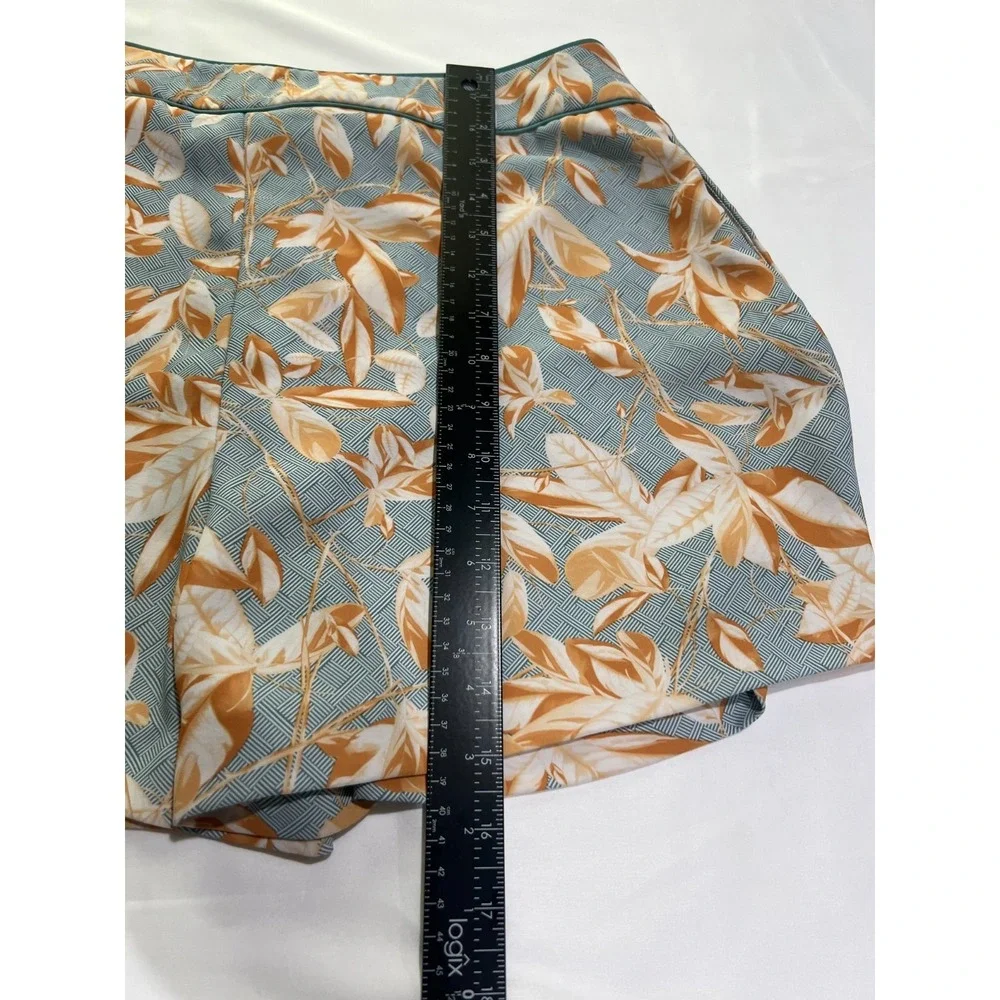 H&M Shorts Womens 12 Green Tropical Vacation Summer Casual Hawaiian - Picture 7 of 8